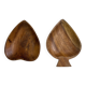 Lot de 2 coupelles vintage en bois sculpté - Formes Cœur et Pique