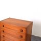 Commode danoise en teck du milieu du siècle de Domino Mobler, années 1960.
