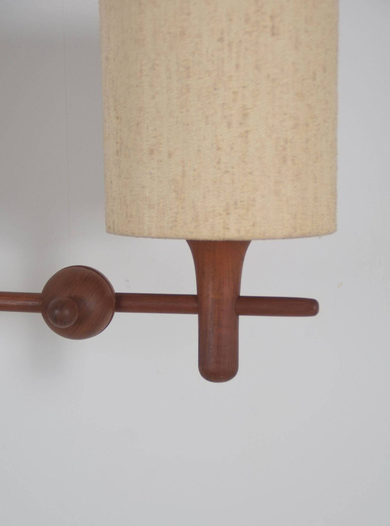 Danish teak wall lamp, 1960s