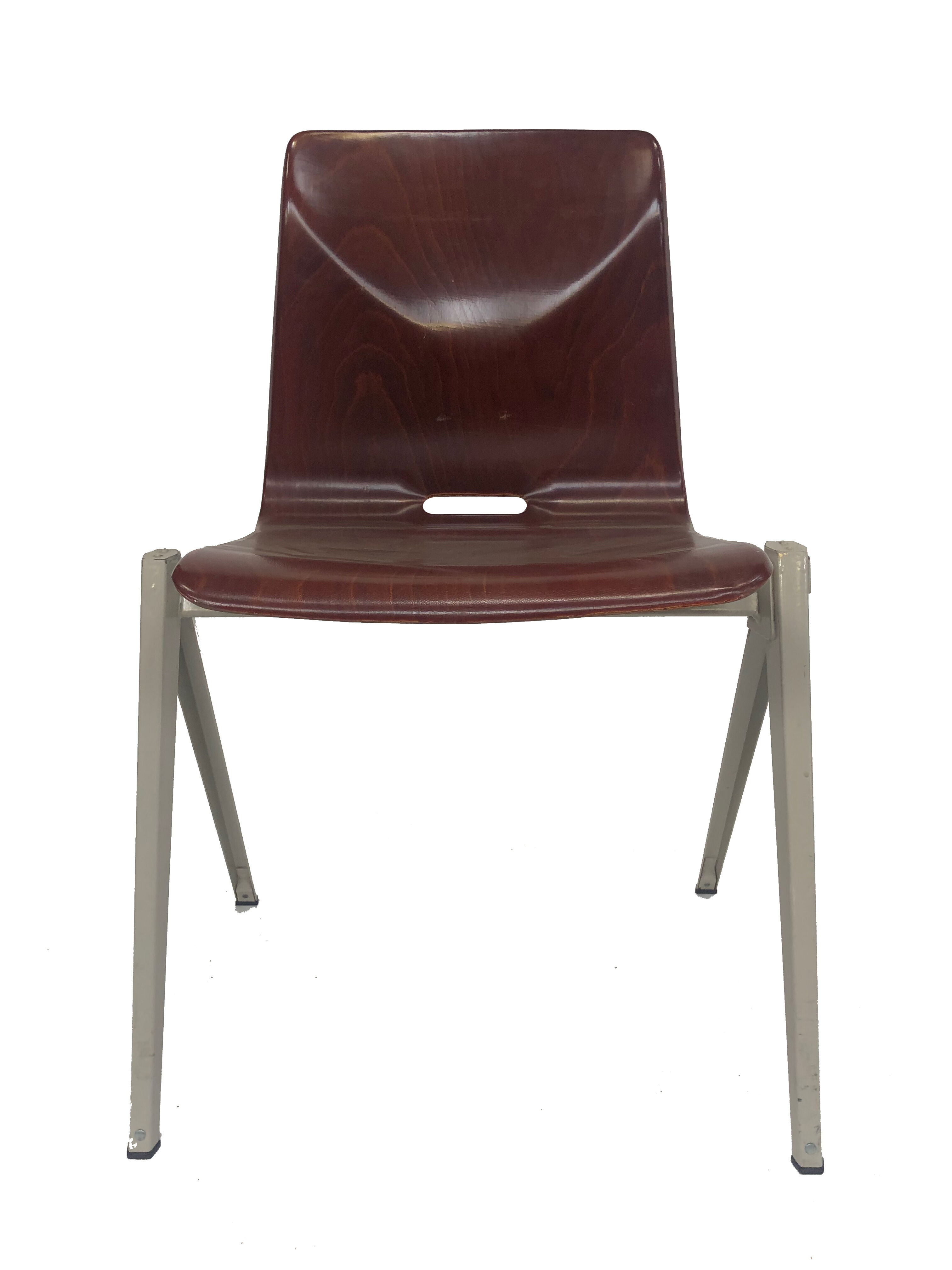 Galvanitas Pagholz vintage school chairs