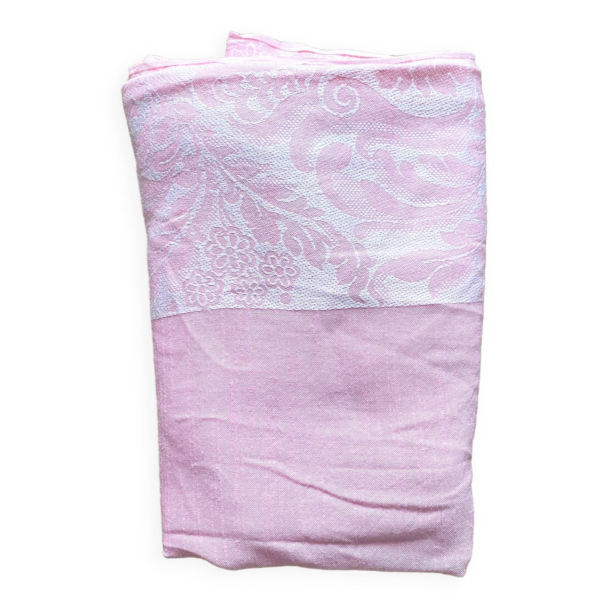 Rectangular tablecloth 200X150 cm pink and white