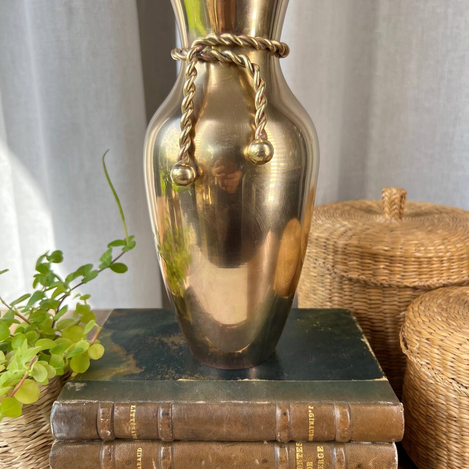 Vintage brass vase