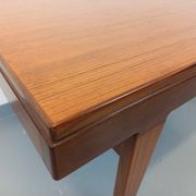 Vintage Scandinavian 50s 60s teak dining table with extension