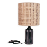 Lampe grès et rabane