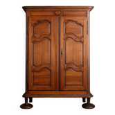 Armoire Bourguignonne époque Louis XIII En Noyer Massif