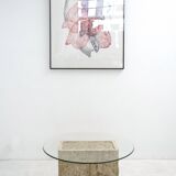 side table in travertine