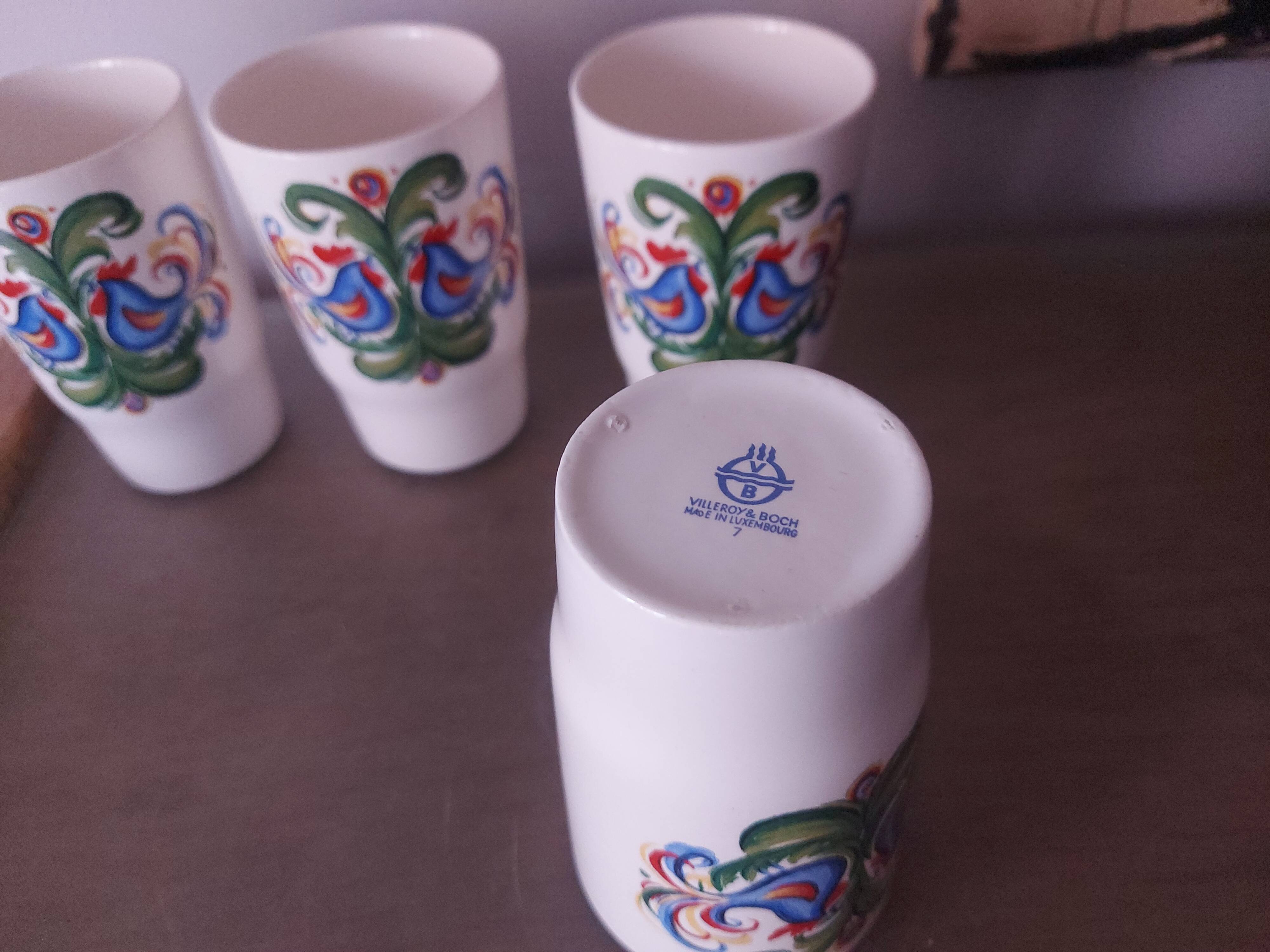4 cups, Villeroy and Boch ceramic tumblers