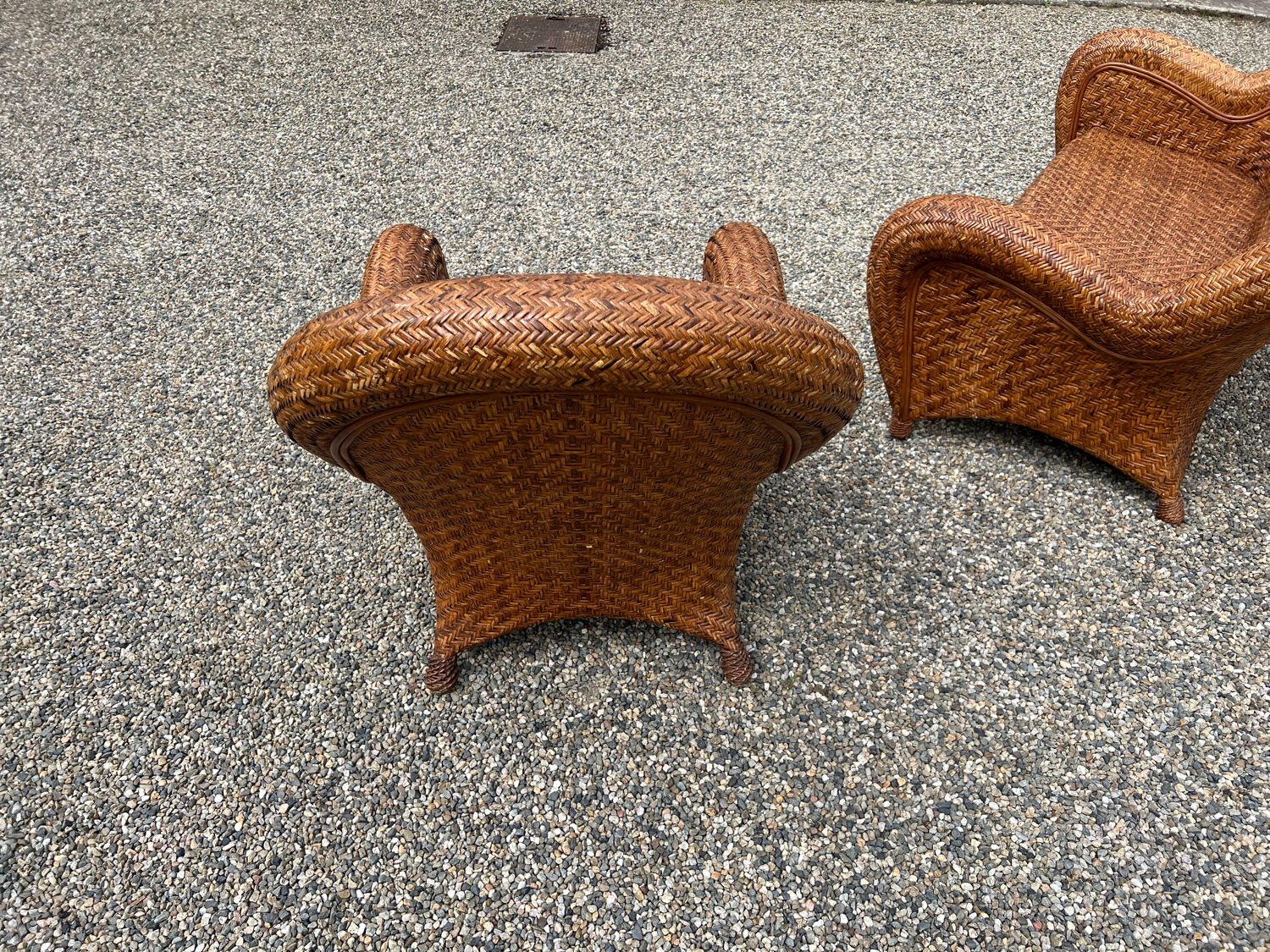 Rattan sofa and armchair