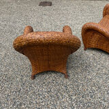 Rattan sofa and armchair