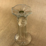 Old glass vase with open neck style 40s