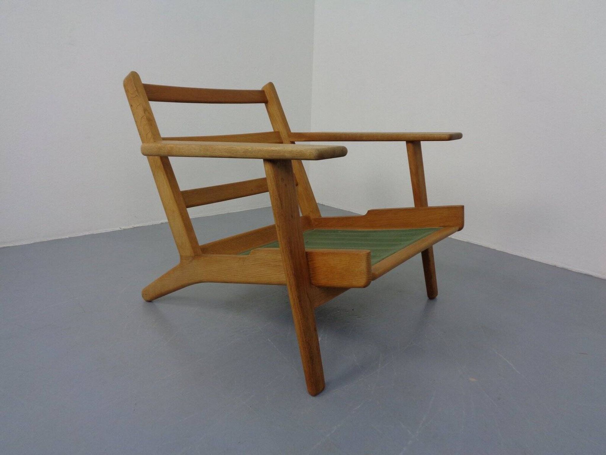 Danish GE290 Chair in Oak and Kvadrat Hallingdal by Hans J. Wegner for Getama, 1960s