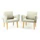 Ensemble de deux fauteuils avec tabouret du milieu du siècle, Tchécoslovaquie, années 1960