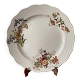 Large antique dish with contoured edge in earthenware from the Brown Westhead Moore and Co BWM & C factory