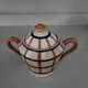Basque sugar bowl ceramic Hbcm Bearn - vintage 1930s-40s - Brown orange/m