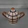 Basque sugar bowl ceramic Hbcm Bearn - vintage 1930s-40s - Brown orange/m