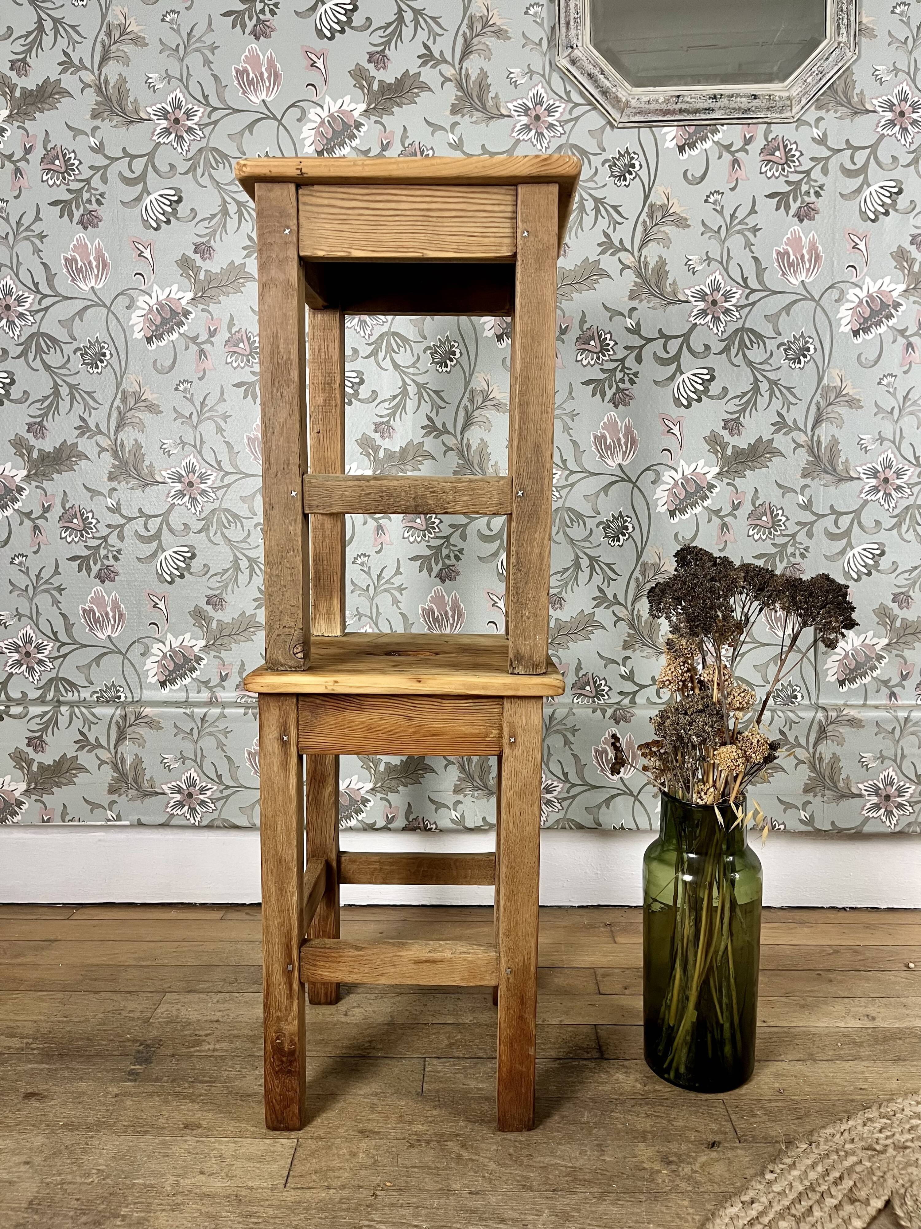 Wooden workshop stools