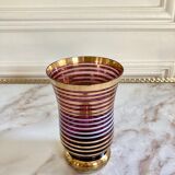 Vase Art deco decoration bayadère gold