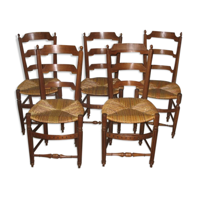 Chaises esprit provençal en frênefFin XIXe