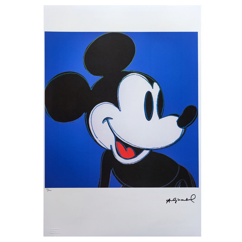 1980s andy warhol "mickey mouse" limited edition lithograph by Leo Castelli