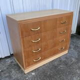 Art Deco style cherrywood chest of drawers, mid-20th century