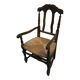 Rustic straw armchair