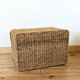 Vintage woven wicker trunk