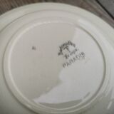 Set of 5 hollow plates signed Badonviller Collection Paradise bird décor