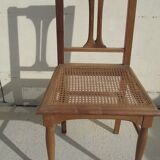 Lot of 6 art deco chairs in walnut