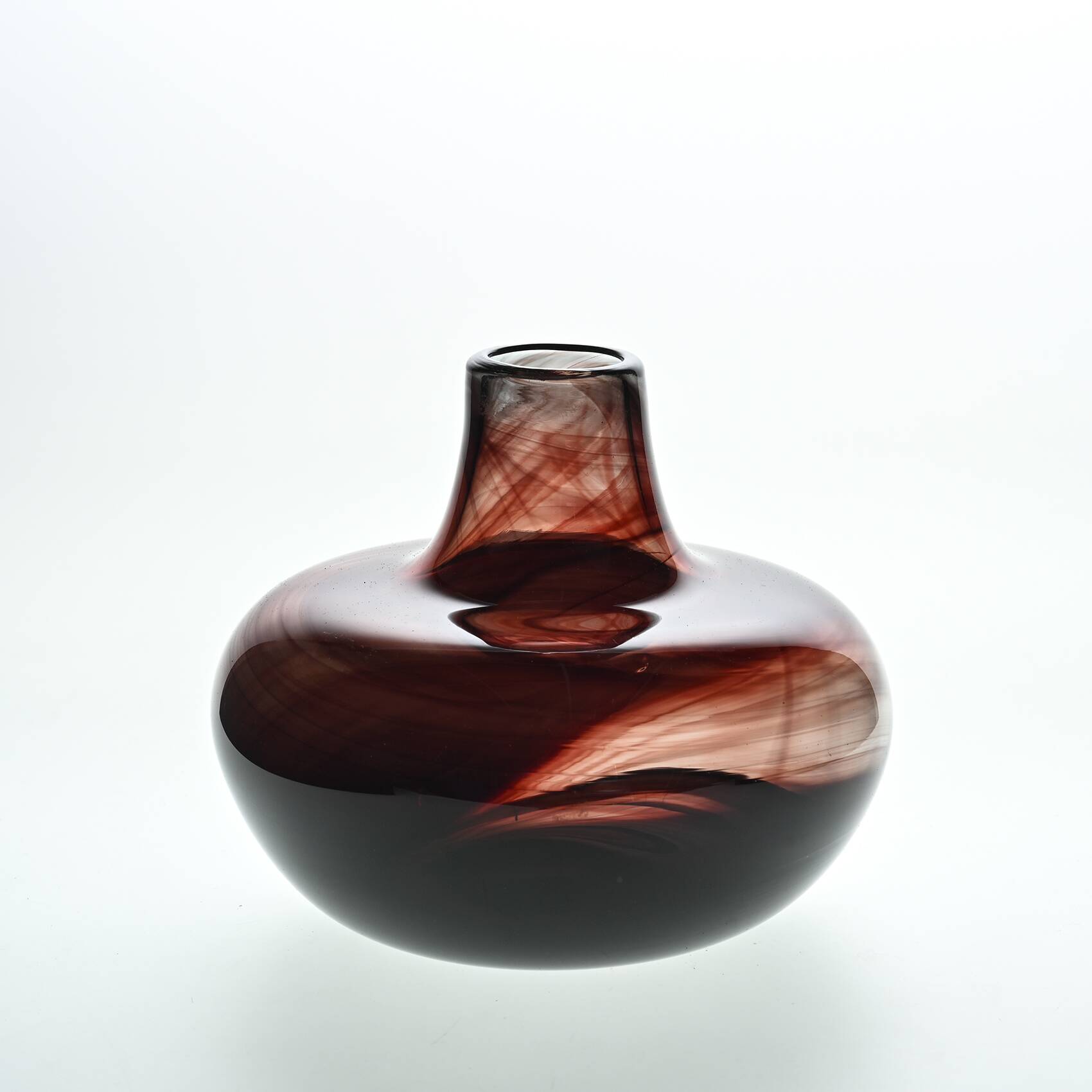 Vase en verre soufflé par Claude Morin, 1979