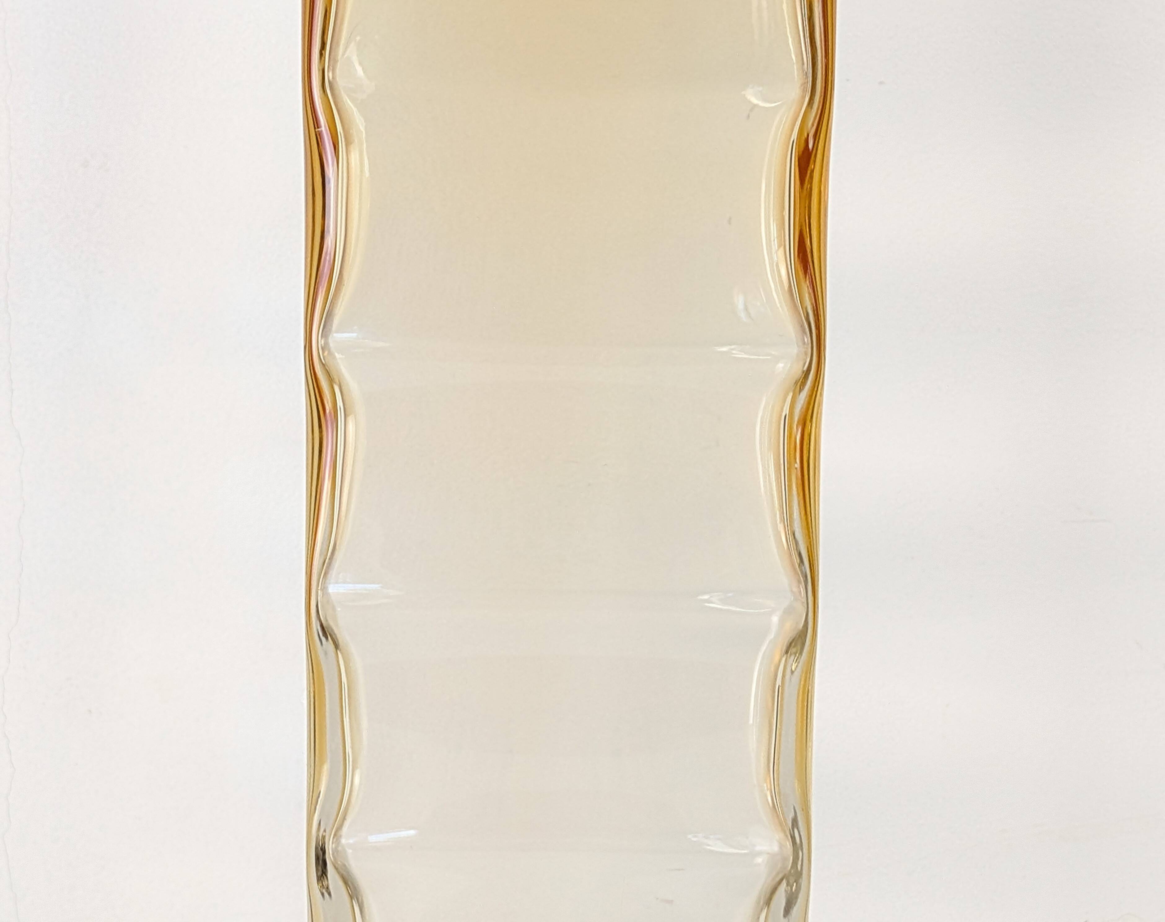 Amber glass vase