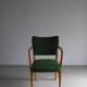 Green beechwood armchair | Nordiska Kompaniet | Sweden | 1940s
