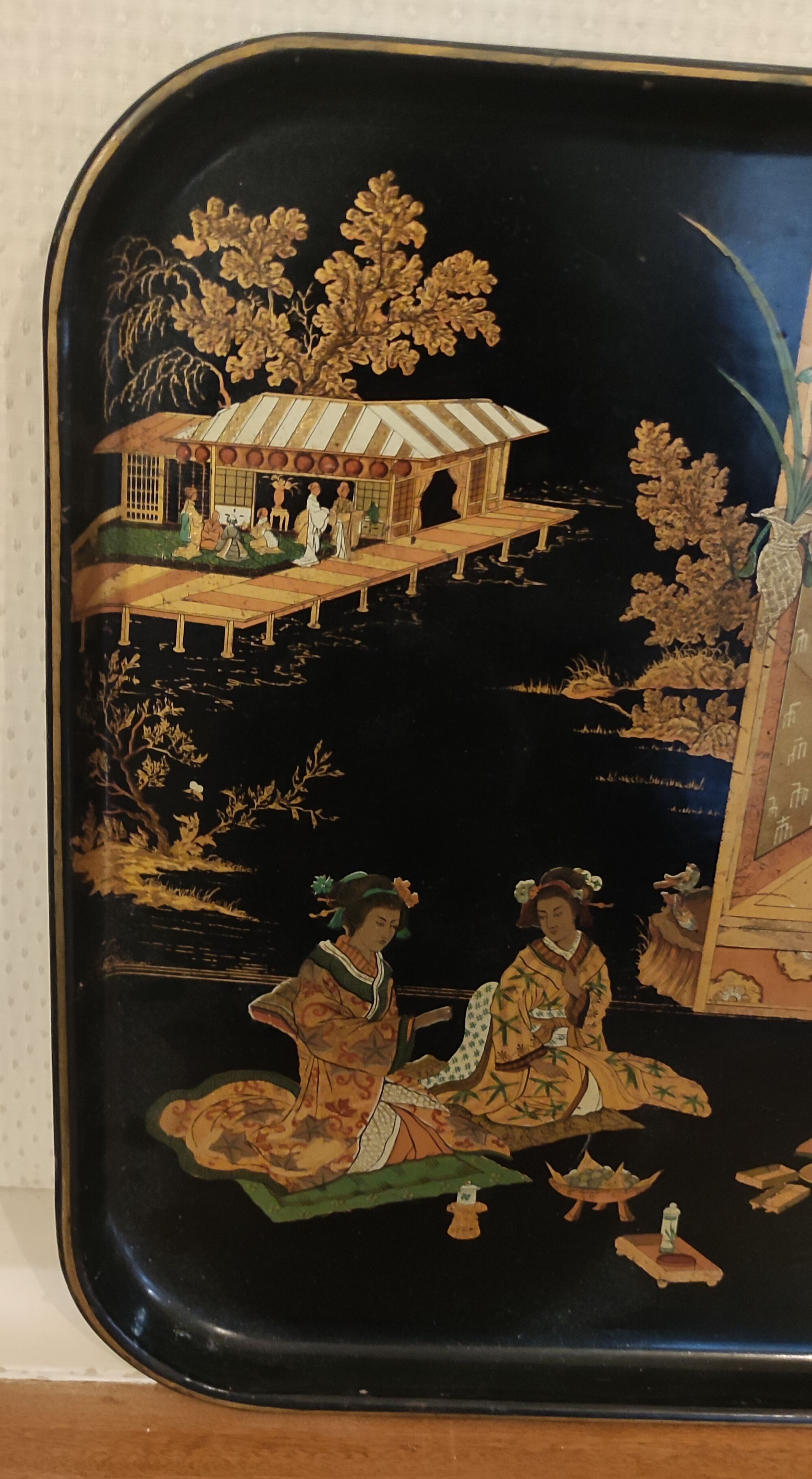 Tray Napoleon III Japanese decoration