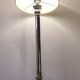 Large silver metal empire style column lamp