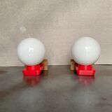 Globe wall lamps 70s