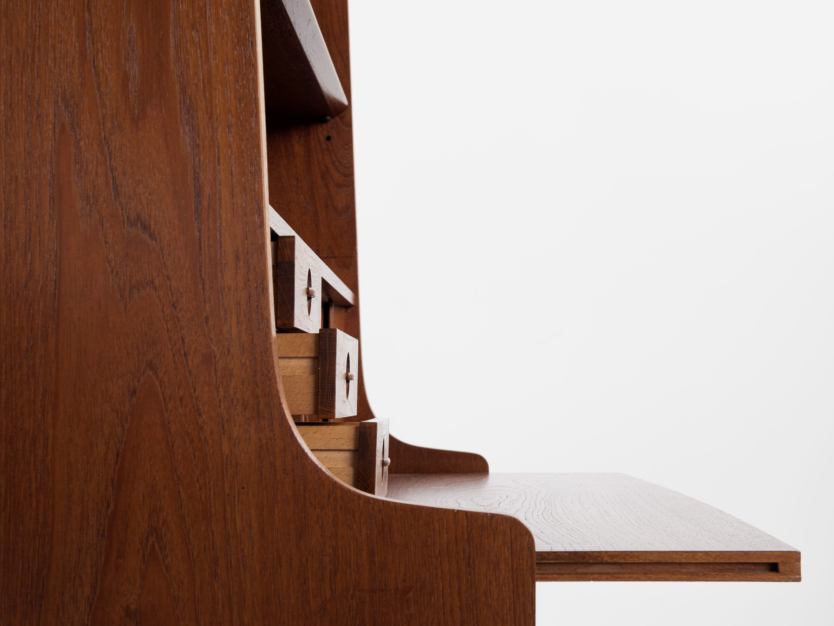 Midcentury Danish secretaire book shelf in teak by Nexø 1960s