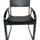 Vintage chair in saddle leather black steel 1970s