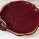 Mid-Century catchall in ruby red ceramic with gold trim – shape