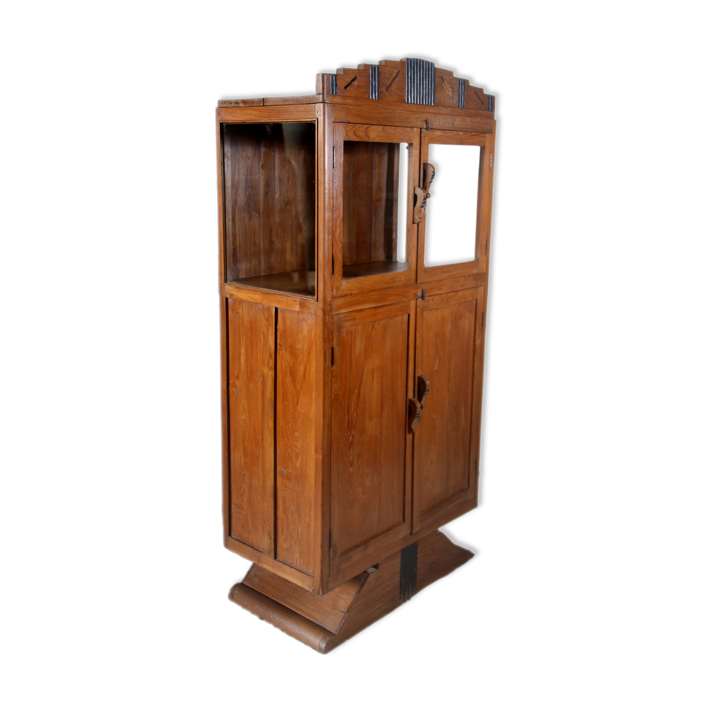 Former Art Deco radio furniture in Burmese teak