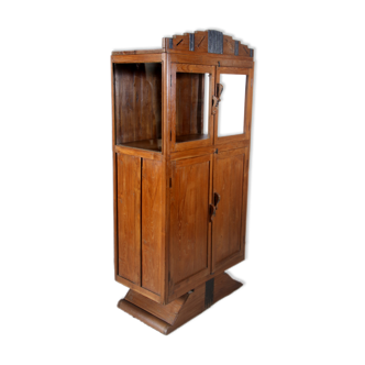 Former Art Deco radio furniture in Burmese teak