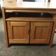Solid oak tv stand