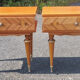 Paire de tables de nuit, vintage, années 50 / 60, marqueterie
