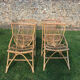4 vintage rattan chairs 1950