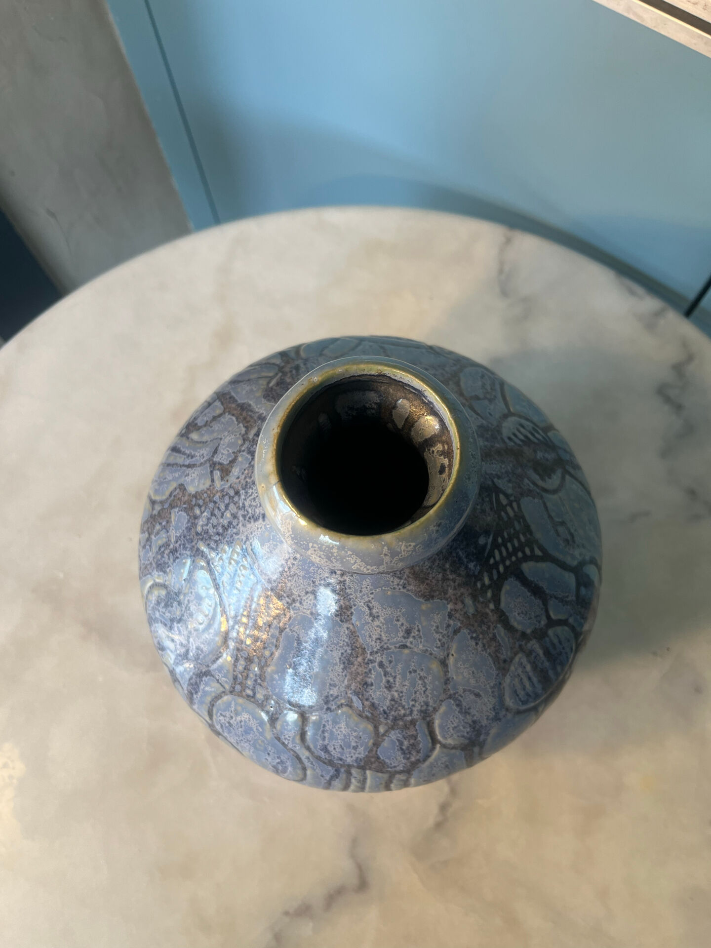 Vase boule art déco signé Roger Guérin
