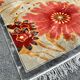 Vintage wool and silk rug – Large flowers. 1970s.