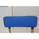 Pair of chairs in wood and blue coating