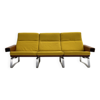 3-seater Sofa in aluminum and teak