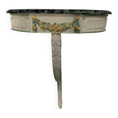 Console murale de style Louis XVI en bois laqué XX siècle