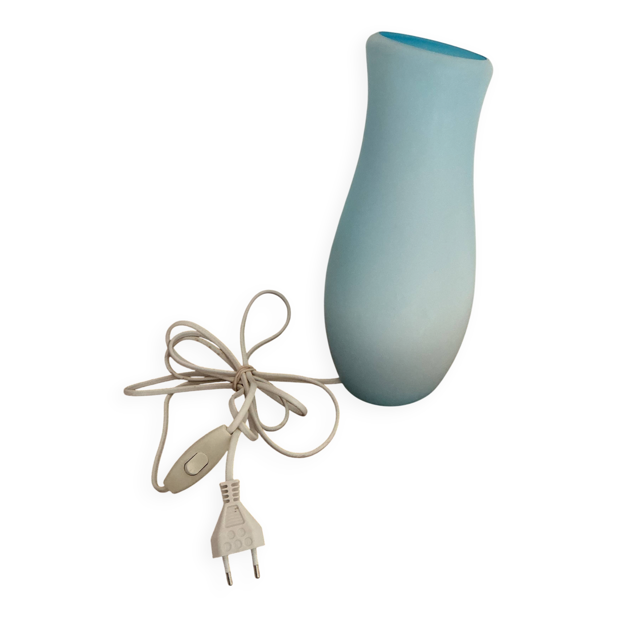 Jolie lampe bleue vintage.