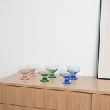 Set of dessert bowls, Italian design, 1970s, production: Italy