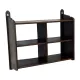 Vintage wooden wall shelve rack in oak brutalist minimalist design